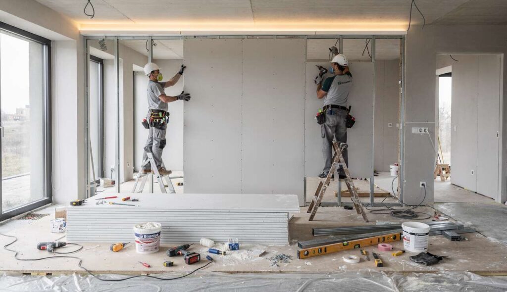 Calculer le nombre de plaques de plâtre facilement