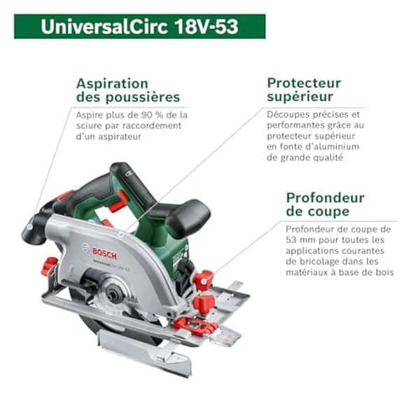 Découvrez notre analyse complète de la scie circulaire Bosch UniversalCirc 18V-53, une alliée puissance et maniabilité pour tous vos projets de découpe.