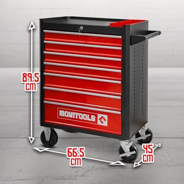 Découvrez notre test approfondi de la servante d'atelier MOVITOOLS : un outil essentiel avec ses 7 tiroirs et 2 organiseurs pour optimiser votre espace de travail.