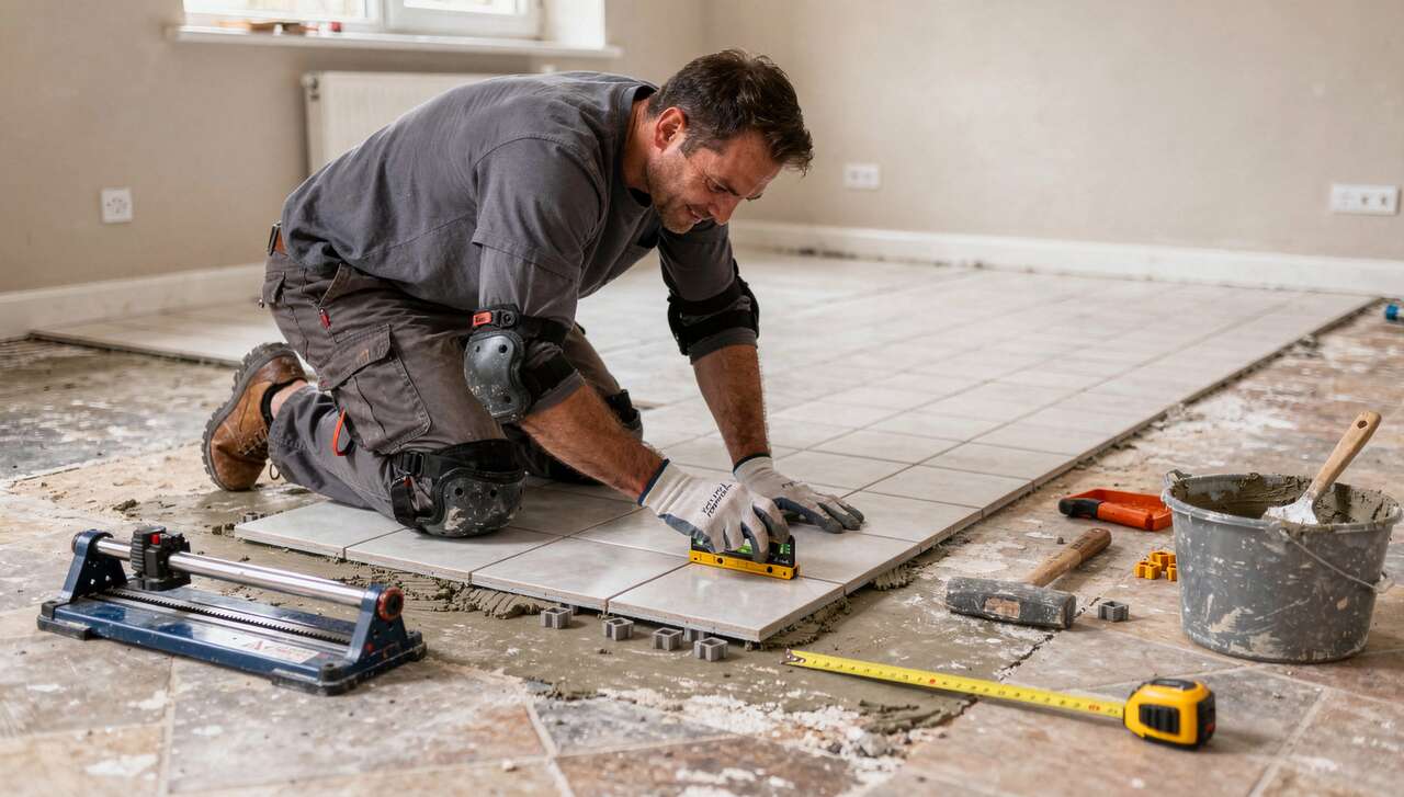 Recouvrir un ancien carrelage en 4 étapes