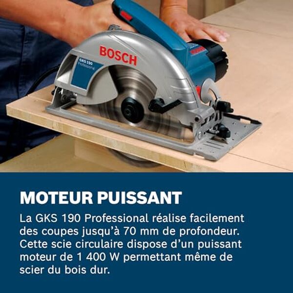 Test détaillé de la scie circulaire Bosch Professional GKS 190 de 1 400 W : découvrez ses performances, ses avantages et ses points faibles pour vos travaux de menuiserie. 