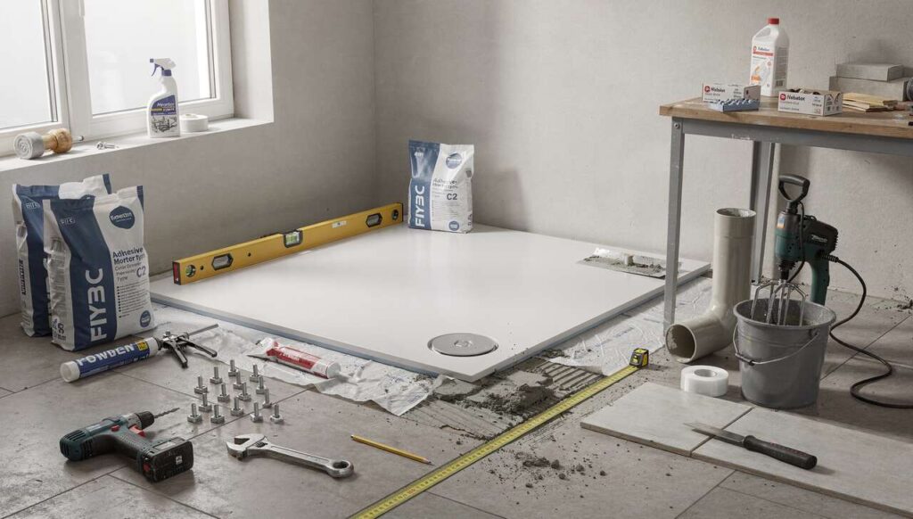 Comment poser un receveur de douche extra-plat ?