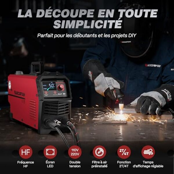Découvrez notre test détaillé du découpeur plasma Arccaptain 50Amp. Analyse complète de ses performances, puissance et précision de coupe pour les professionnels et amateurs. 