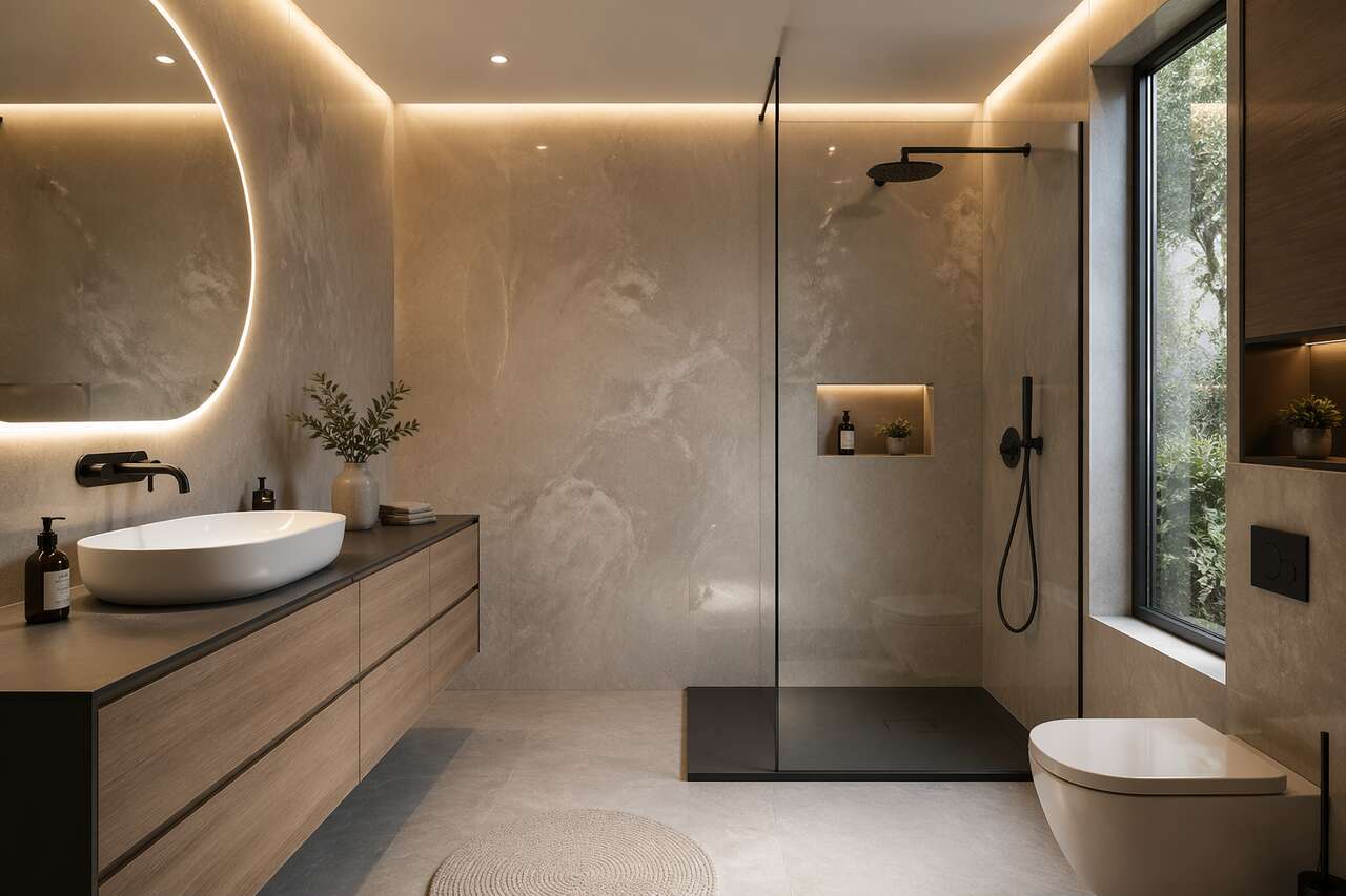 Rénovation salle de bains : pourquoi choisir des dalles murales en composite ?