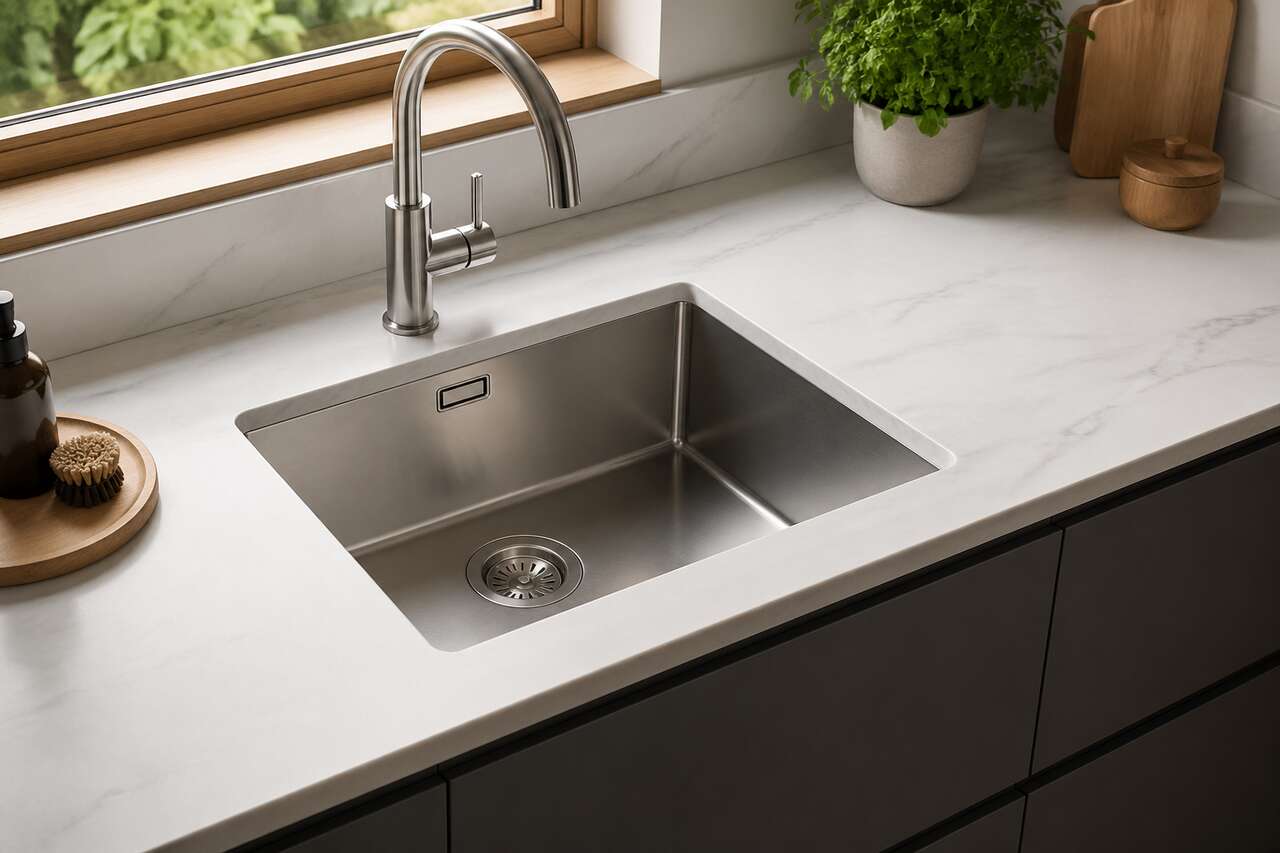 Gain d'espace avec un évier à un seul bac