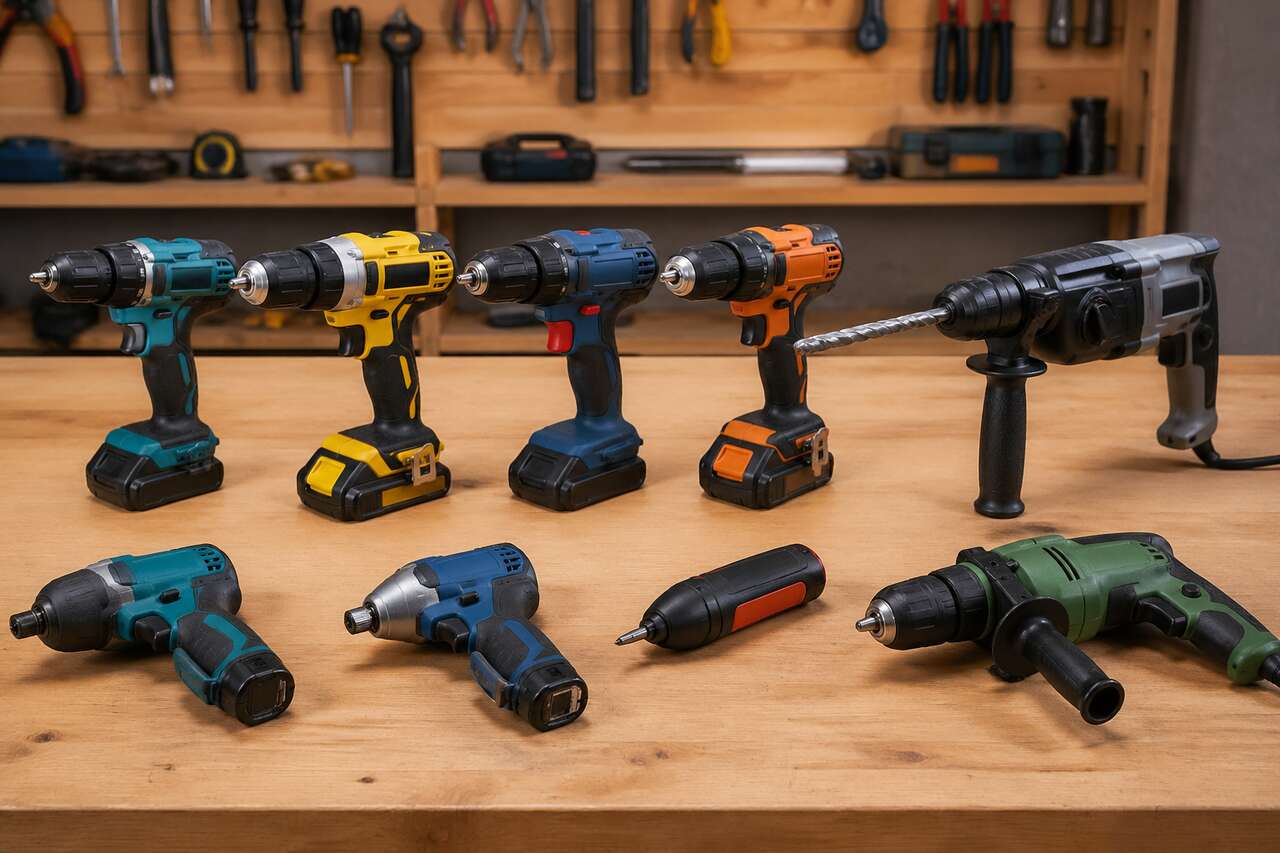 Les principaux types de perceuses et visseuses électriques