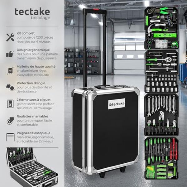 Découvrez notre test détaillé de la caisse à outils Tectake 1200 pièces sur roulettes. Qualité, capacité de rangement et praticité : tout ce qu'il faut savoir avant d'acheter. 
