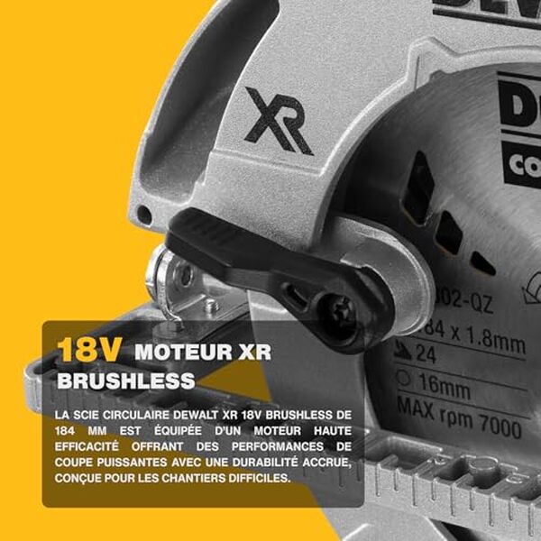 Découvrez notre test complet de la scie circulaire Dewalt XR 18V brushless DCS572NT-XJ : performances, avantages et avis d'utilisateurs pour bien choisir votre outil. 