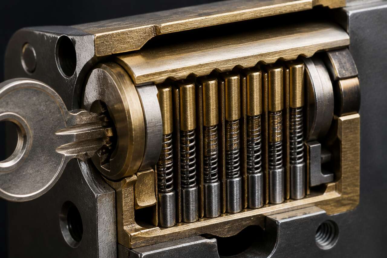 Functionnement mécanique d'une serrure