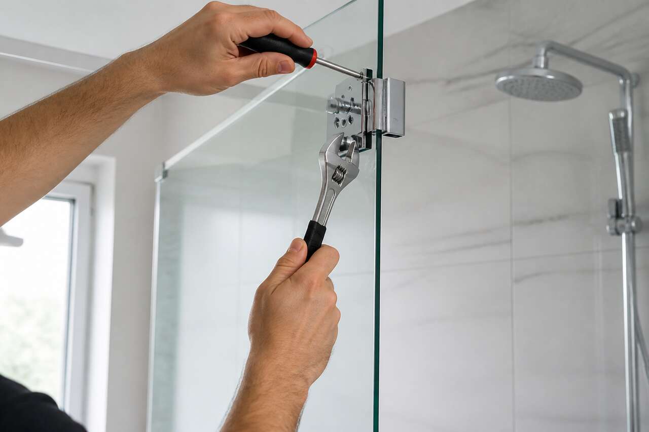Comment enlever une porte de douche pivotante ?