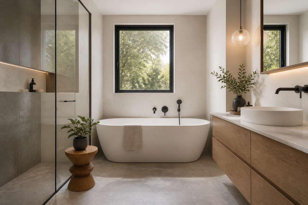 Pourquoi opter pour une baignoire semi-îlot dans une petite salle de bains ?