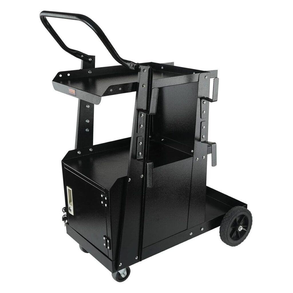 Test du chariot de soudage VEVOR à 2 niveaux : sécurité et robustesse