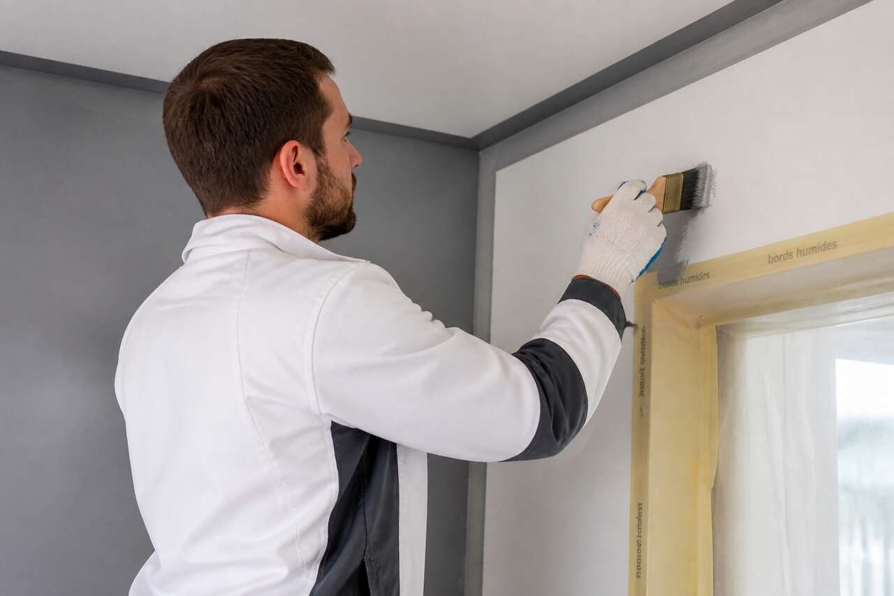 Appliquer la peinture : gestes pro, bords humides et temps de s&eacute;chage