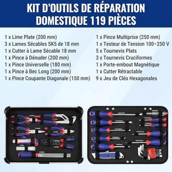 Découvrez notre test détaillé de la caisse à outils Workpro 119 pièces : qualité, contenu, prix et performances pour vos travaux.