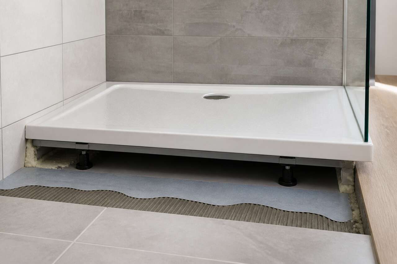 Ce qui doit &ecirc;tre sous un receveur de douche pour qu&rsquo;il soit stable et &eacute;tanche