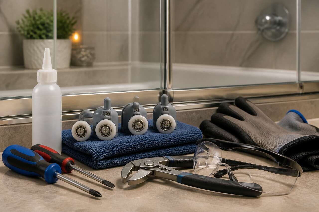 Comment changer les roulettes de porte de douche coulissante ?