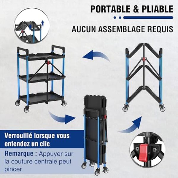 Découvrez notre test détaillé du chariot pliable 3 niveaux WORKPRO. Avantages, inconvénients et performances de cette servante d'atelier mobile professionnelle. 