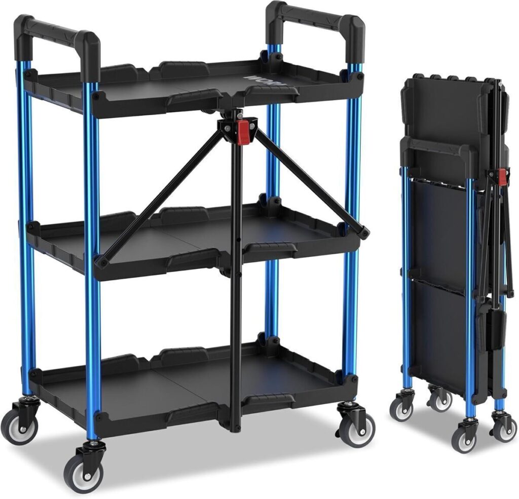 Test : chariot pliable 3 niveaux WORKPRO, la servante d'atelier mobile