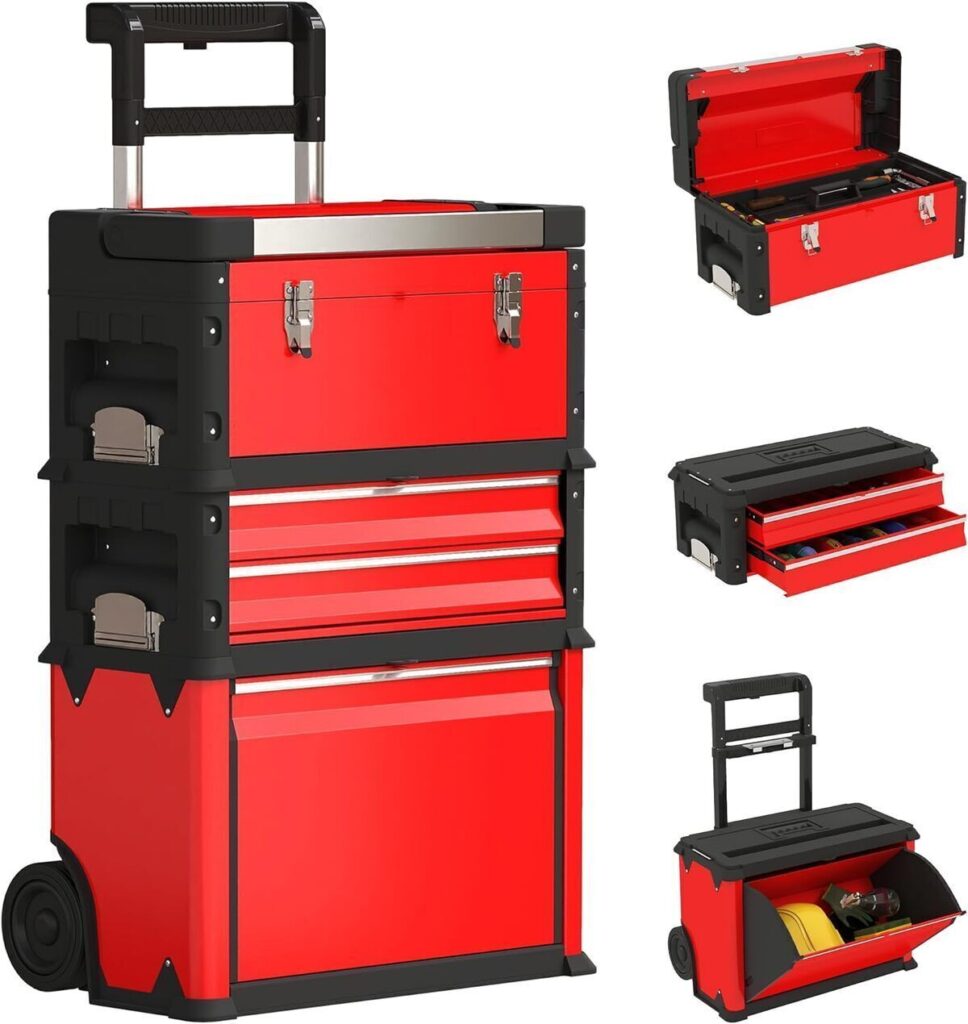 Test des boîtes à outils modulaires HOMCOM : efficacité sur roulettes