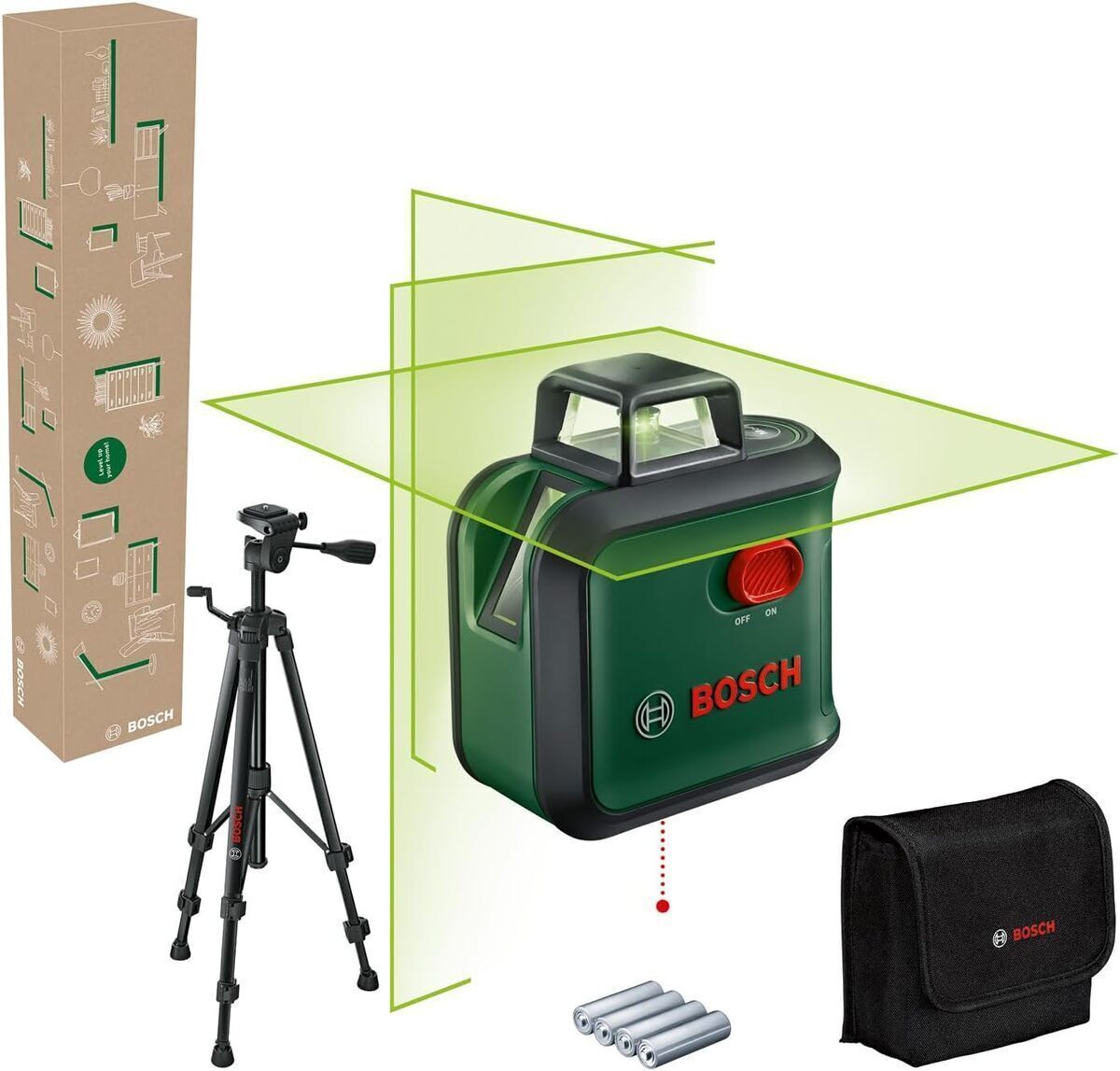 Test : laser lignes Bosch AdvancedLevel 360 avec trépied premium