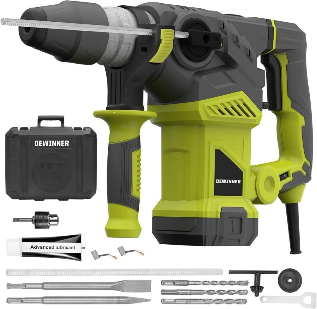 Test : marteau perforateur Dewinner SDS-Plus 1500 W, performance et sécurité