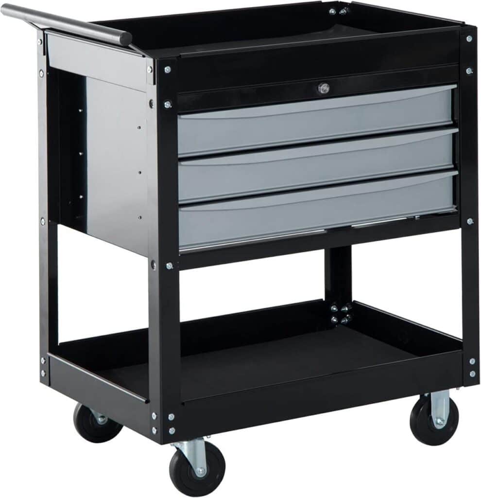 Test : servante d'atelier chariot à outils multi-rangements 3 tiroirs