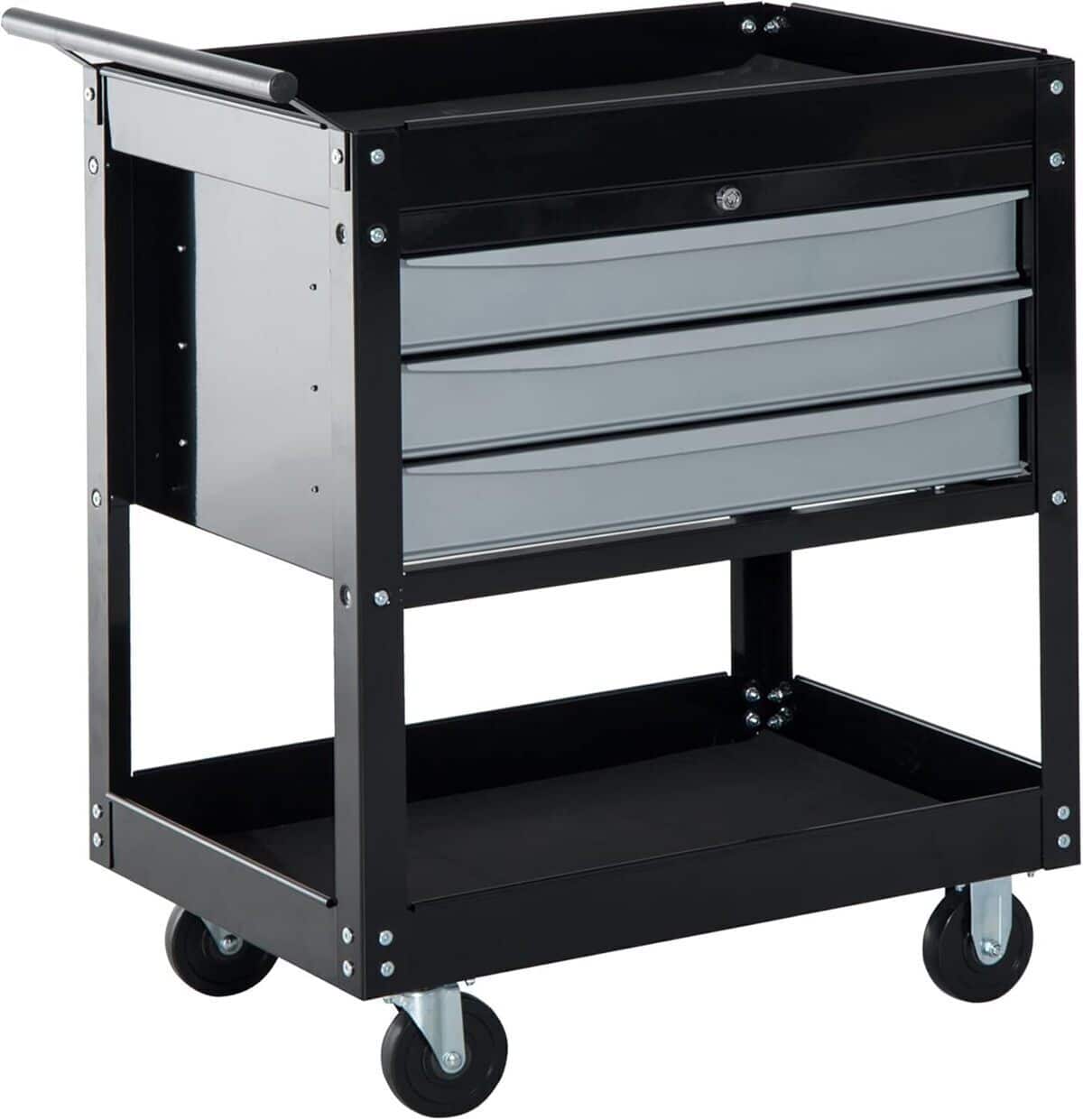 Test : servante d'atelier chariot à outils multi-rangements 3 tiroirs